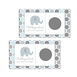 Elephant Baby Shower Scratch Off Games (Pack of 28 Cards) Blue and Grey Little Peanut Party Theme
