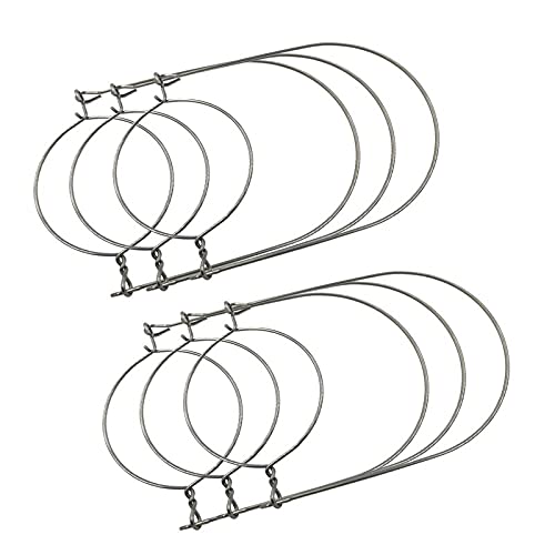 Tiardey 6 Pack Mason Jars Hanger Stainless Steel Wire Handles for Regular Mouth Mason Jar Ball Pint Jar Canning Jars, Jar hanging Hook(#70)