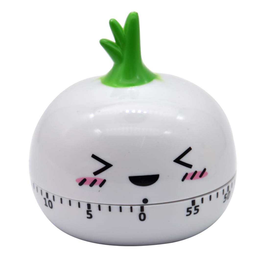 Ranvi Onion Timer Mechanical Cooking Timer, Cartoon Kitchen Timing Tool for Cooking Baking