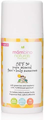 Mambino Organics SPF 30 Baby & Kids Natural Mineral Sunscreen, 3.5 oz