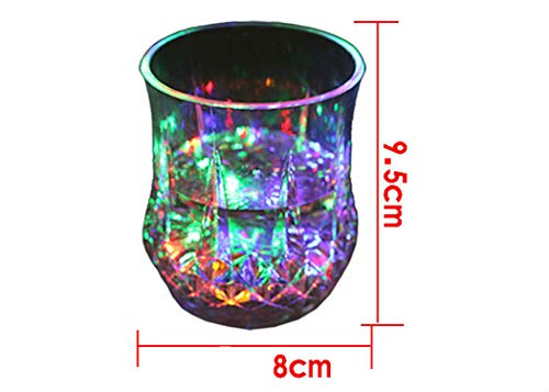 Zeerkeer Farbwechsler Trinkglas Gläser mit LED 5 LED Leuchten Acryl Plexiglas Nicht zerbrechlich Wasserdichte Marble… – Bild 7