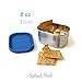 ECOlunchbox Splash Pod – 8?oz Leak?Proof Stainless Steel Snack Container with Seaweed-Embossed Silicone Lid – Plastic?Free, Non?Toxic, Nesting, Dishwasher & Oven Safe