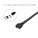 LED Female Connector for Light Strips 12-Pack JACKYLED 10mm Solderless RGB 4 Pin Extension Weld Wire Cable for SMD 5050/3528 RGB LED Strip Light