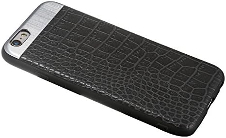 iPhone 6 Case, Flisumon Lightweight [Crocodile Pattern] Leather Back Ultra Slim Protective Resistant Case Back Cover Bumper Case for Apple iPhone 6 (Black)