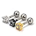 16g 4.7mm Clear Crystal Flower Ear Cartilage Barbell Helix Earlobe Studs Earrings Piercings 1/4