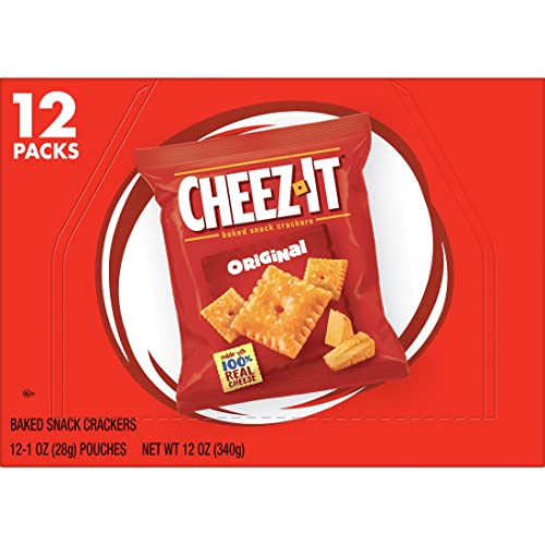 CheezIt Cheese Crackers, Baked Snack Crackers, Office and Kids Snacks