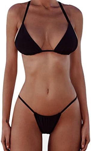 ZINPRETTY Women's Bikini Set 2pcs Sexy Triangle Padded Solid Color Bathing Suit Swim Suit For Women