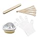 Hair Removal Waxing Kit, 500 ml Electric Wax Warmer +4 Packs of Hair Removal Wax Pellets (Color Chocolate, Rose, Honey, Tea Tree)+10 Wax Spatulas +10 Disposable Gloves +5 Mini Wax Melting Bowls