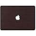 iDonzon Wooden Texture Soft PU Leather Coated See Through Case Cover Only for MacBook Pro 15 inch with Retina Display NO CD-ROM (Model: A1398) [2012-2015 Release] - Brown Wood