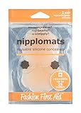 Fashion First Aid Women's Nipplomats Reusable Silicone Nipple Concealers, Beige, One Size
