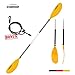 Overmont Kayak Paddle 90.5in/230cm Heavy Duty Aluminum Alloy Lightweight Boating Oar for Inflatable Kayaks with Paddle Leash (Orange, 90.5‘’)