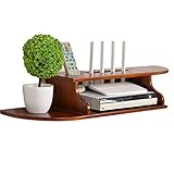 Solid Wood Router Storage Box Simple Wall Mount TV