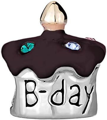 CHARMED LIFE Chocolate Birthday Cake Charm Happy Birthday Beads For Bracelets
