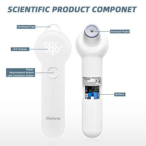 Forehead and Ear Thermometer for Fever, Infrared Thermometer for Adults