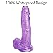 Tracy's Dog Realistic Dildos Jelly Dong, Crystal Dildo for Beginners with Strong Suction Cup, 7.8