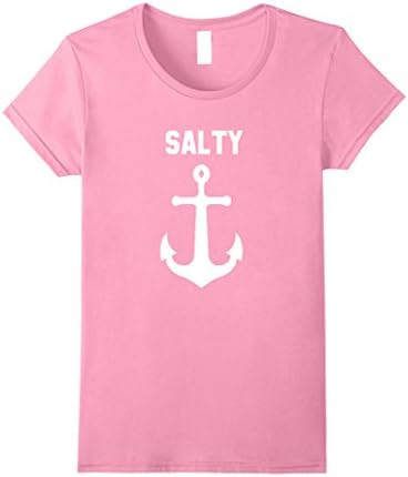 Womens Salty Crew Anchor Nautical Gift Sailing Ship Yacht shirt Medium Pink