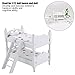 Zerodis Doll Bunk Bed, 1:12 Wooden Children Bedroom Model Toys Miniature Furniture Scene Props Mini Dollhouse Accessories for Boys Girls Gift (Chromatic Geometry)