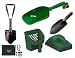 Treasure Hunters and Metal Detectors Tool Pak 6 "Diggers Kit" - Sand Scoop, 2 Cup Super Scooper, 11" Hand Trowel & 23" Collapsible Folding Shovel