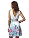 Jinhuanshow Women's Low Cut Floral Printed Above Knee Sleeveless Summer Dresses