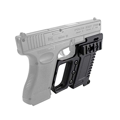 LIVIQILY Tactical Pistol Grip Glove Cover Sleeve Anti Slip Hunting Accessories Party Pistol Gun Holster w/Magazine Torch Pouch for Glock 18 19 - Thumbnail 4
