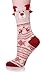 Womens Girls Fuzzy Slipper Socks Cabin Plush Soft Fleece Fluffy Warm Sleep Cozy Socks Winter Christmas Stocking Stuffers for Adult （Deer）