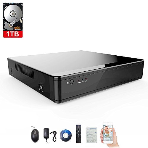 ELECCTV 4 Channel H.264 1080H Digital Video Recorder DVR 1TB Hard Drive Pre-installed For Security Surveillance Camera System Mobile Phone Remote View