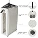 ZERO JET LAG 25 Inches Slim Laundry Storage Hamper - Large Rolling Clothes Hamper - Rolling Storage Bin - Tall Corner Basket - Clear Window Visible - Dirty Laundry Bin - (Beige)