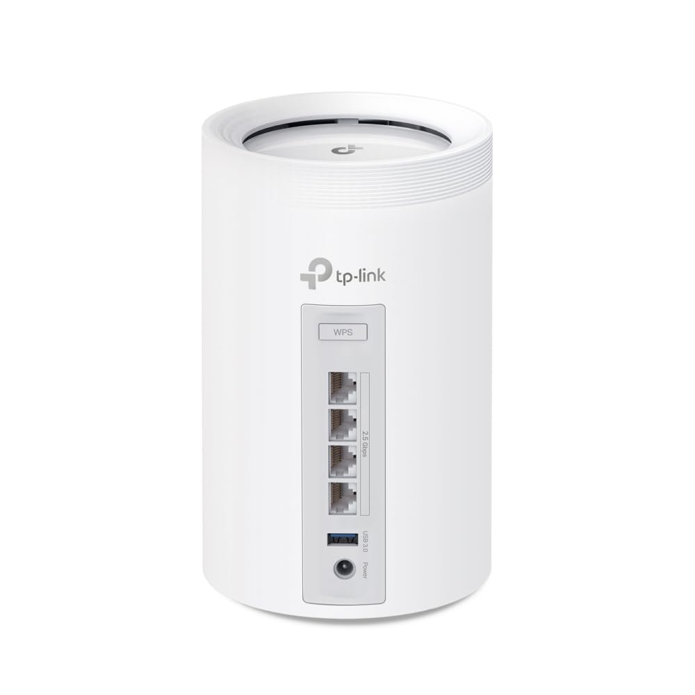 TP-Link Deco BE65(3-pack) BE9300Mbps Tri-Band Whole Home Mesh WiFi 7 System, 2.5G Port, Speeds up to 9214 Mbps, AI-Driven WiFi Booster, Connect Over 200 Devices, Ideal for Gaming&4K, Easy Setup