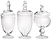 Clear Glass Apothecary Jars - Set of 3 - Wedding Candy Buffet Containers