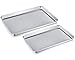 TeamFar Baking Sheet Cookie Sheet Set of 2, Pure Stainless Steel baking Pan Tray Professional, Non Toxic & Healthy, Mirror Finish & Rust Free, Easy Clean & Dishwasher Safe primary