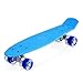 Skateboards - ENKEEO 22 Inches Complete Skateboard Cruiser Plastic Banana Board with Bendable Deck and Smooth PU Casters for Kids Boys Youths Beginners, Blue