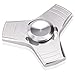 Fidget Spinner High Speed Aluminum Bearing Finger spinner Hand spinners fidget Toy for Adults Kids for Relieving Stress Anxiety ADHD Focus Boredom (Silver)