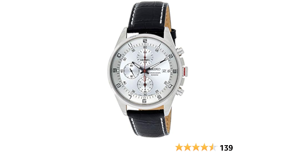 Seiko Men's SNDC87P2 Leather Synthetic Analog with White Dial Watch :  Amazon.com.au: Clothing, Shoes \u0026 Accessories