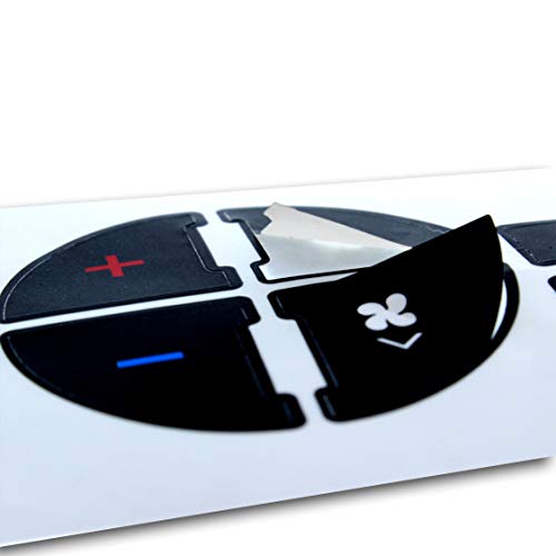 EcoAuto AC Dash Button Replacement Decal Stickers (Pack of 2) for Select GM Vehicles - AC Control & Radio Button Sticker Repair Kit - Fix Ruined Faded A/C Controls