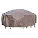 Duck Covers Elite Rectangle / Oval Patio Table & Chair Set Cover with Inflatable Airbag to Prevent Pooling, 96-Inch