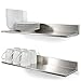 Wallniture Plat Stainless Steel Wall Shelf Heavy Duty Restaurant Bar Cafe & Home Kitchen Organization and Storage Shelf Set of 2 23.60