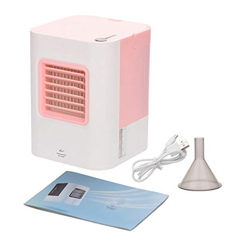 Taidda Office Desktop Mini Air Condition Fan, USB Charging Portable Air Conditioner Fan Office Desktop Space Room Air Cooling Cooler Humidifying