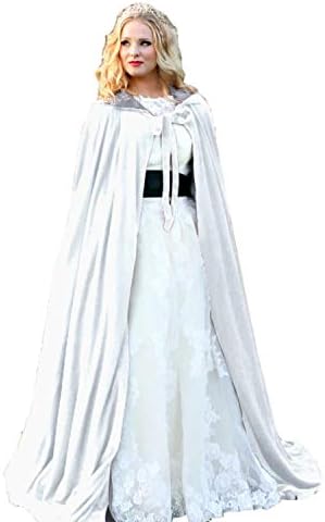 Burgundy Womens Wraps Elegant Velvet Hooded Wedding Cloak Winter Long Cape