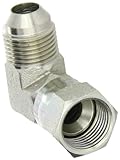 Eaton Weatherhead C5506X8 Carbon Steel SAE 37 Degree (JIC) Flare-Twin Fitting, Swivel, 90 Degree Elbow, 1/2