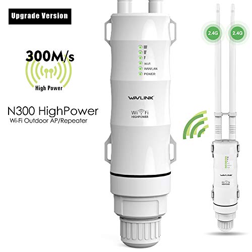 WAVLINK ARIEAL HS2 - N300 High Power Outdoor AP Access Point/Wireless Router/Wi-Fi Range Extender WiFi Repeater Internet Signal Booster Amplifier with PoE and High Gain Antennas, Upgrade Version Price