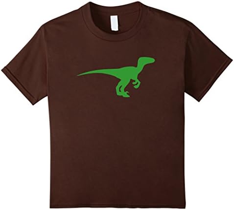 Kids Velociraptor Dinosaur Tee Shirt Kids 3-12 8 Brown