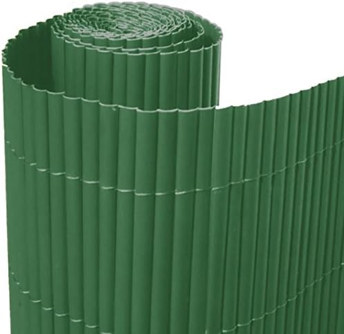 Wicker / Tatami / Bamboo Cane Fence in PVC (Polyvinyl Chloride) Single Green Roll 150 x 300 cm