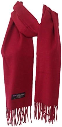 Memory Wear 100% Cashmere Plain Style Scarf, Super Soft - Burgundy