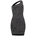 Women One Shoulder Bodycon Mini Dress – Ladies Elegant Shiny Polka Dot Pencil Dresses – Sexy Backless Party Dressthumb 4