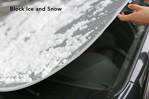 LykusSource Car Windshield Cover, Snow Cover, Sun Shades, Protect Against Snow, Ice, Frost, Fallen Leaves and Others, Quick Setup and Fold within 5 Seconds, 58 x 43 inch