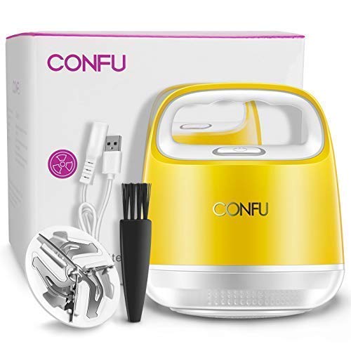 CONFU Sweater Shaver Fabric Fuzz Remover Clothes Portable Lint Shaver/Fabric Defuzzer- Lint Remover Bobbles-Dual Protection for Your Clothes,Lemon,4x4in