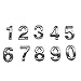 AQUEENLY Custom Mailbox Numbers and House Number, 0-9 ABS Plating Self Stick Numbers for Home House Mailbox Apartment Address Sign, Silver