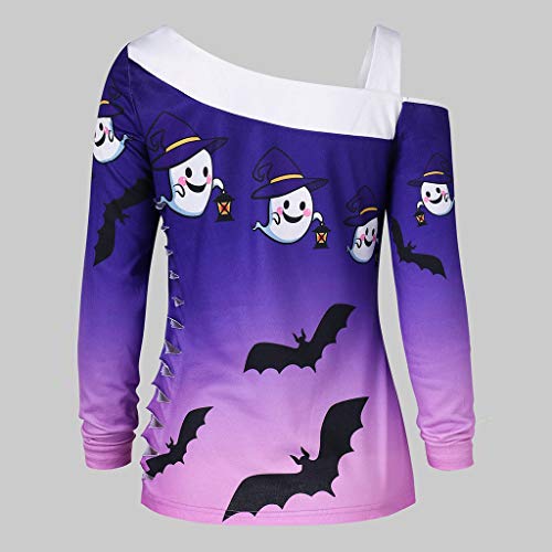 3 Halloween+Shoulder+Sweatshirt+Slouchy+Pullover