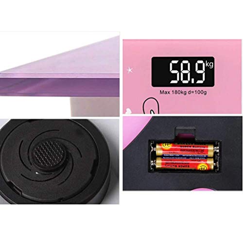 mrGood Cute Girl Bathroom Body Scales Glass Smart Household Electronic Digital Floor Weight Balance Bariatric LCD Display 180KG/100G