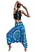 Harem Pants Unisex Tribal Chakra Jumpsuit Harem Pants for Men & Women in Blue